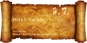 Hüttl Tarján névjegykártya